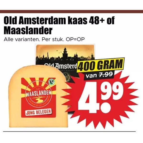 Old Amsterdam kaas 48+ of Maaslander