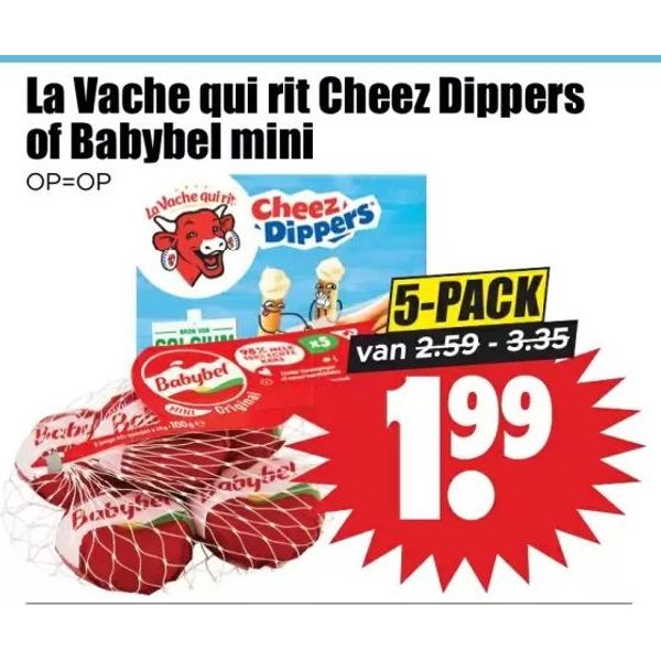 La Vache qui rit Cheez Dippers of Babybel mini
