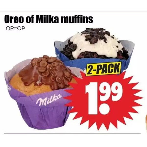 Oreo of Milka muffins