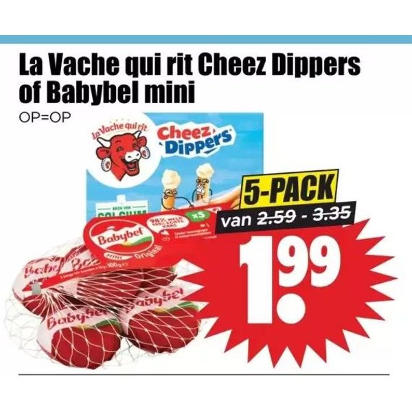 La Vache qui rit Cheez Dippers of Babybel mini