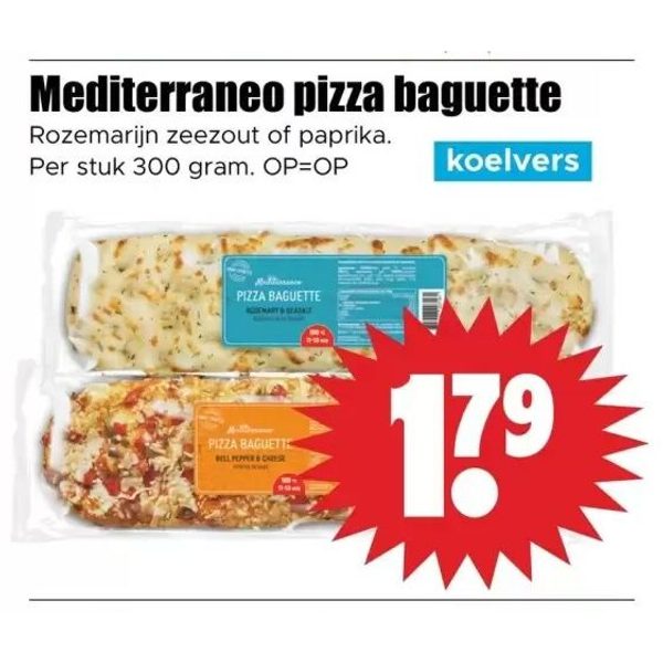 Mediterraneo pizza baguette
