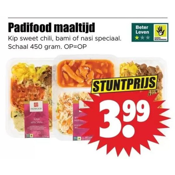 Padifood maaltijd