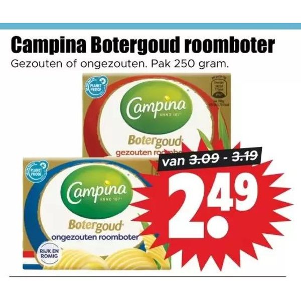 Campina Botergoud roomboter