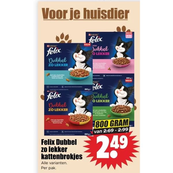 Dubbel zo lekker kattenbrokjes