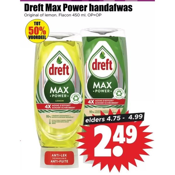 Dreft Max Power handafwas