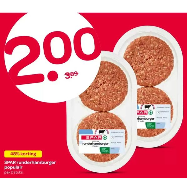 SPAR runderhamburger populair