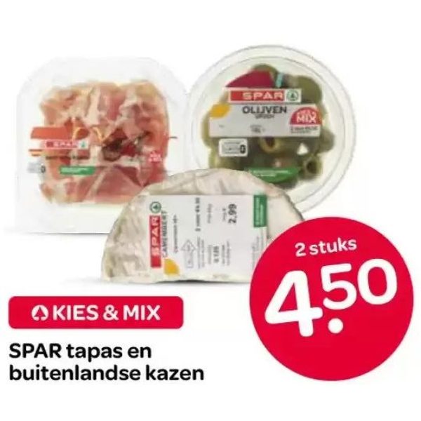 SPAR tapas en buitenlandse kazen