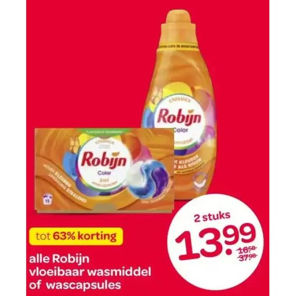 Robijn vloeibaar wasmiddel of wascapsules