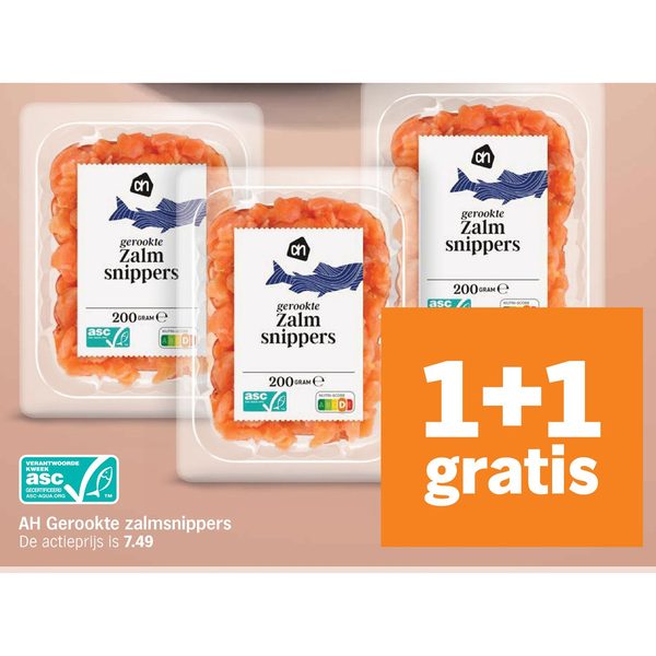 AH Gerookte zalmsnippers