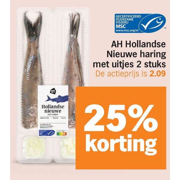 Hollandse nieuwe haring met uitjes