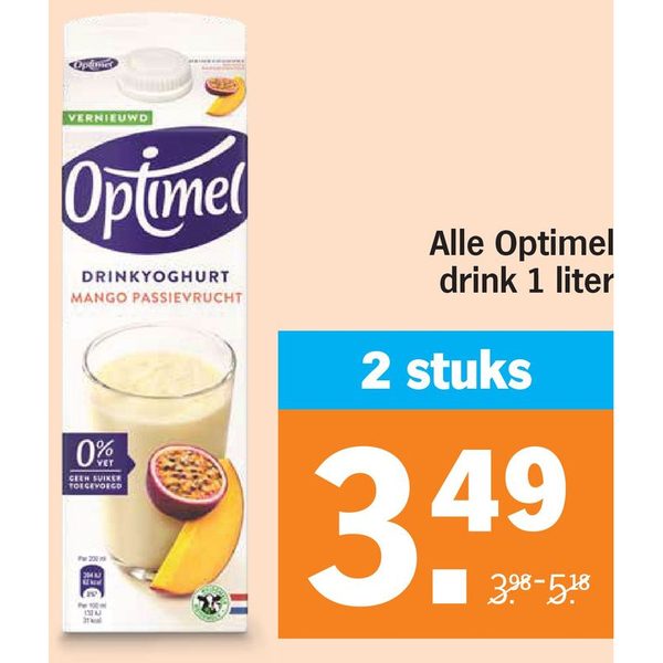 Optimel drink 1 liter