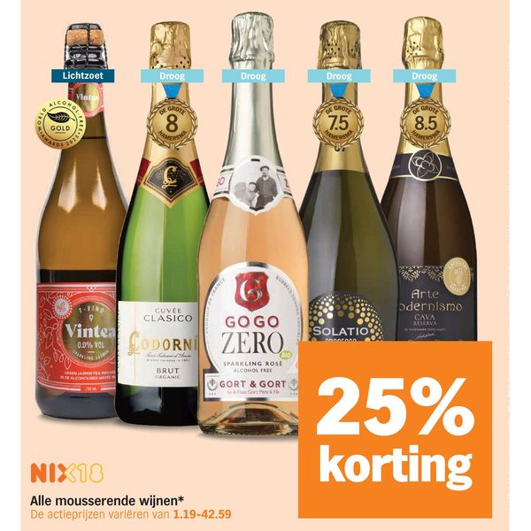 Alle mousserende wijnen