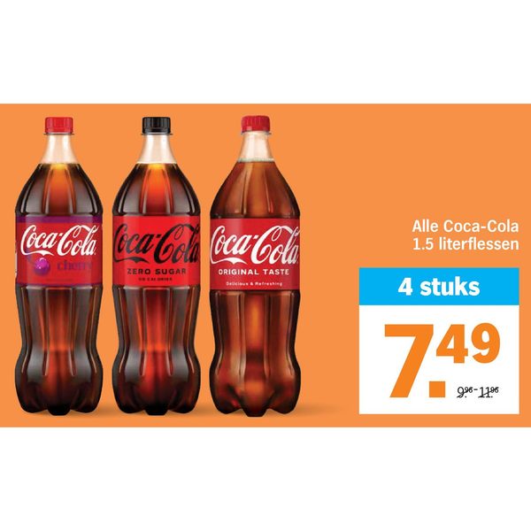 Alle Coca-Cola 1.5 literflessen