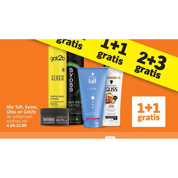 Alle Taft, Syoss, Gliss en Got2b
