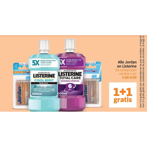 Jordan en Listerine mondverzorging