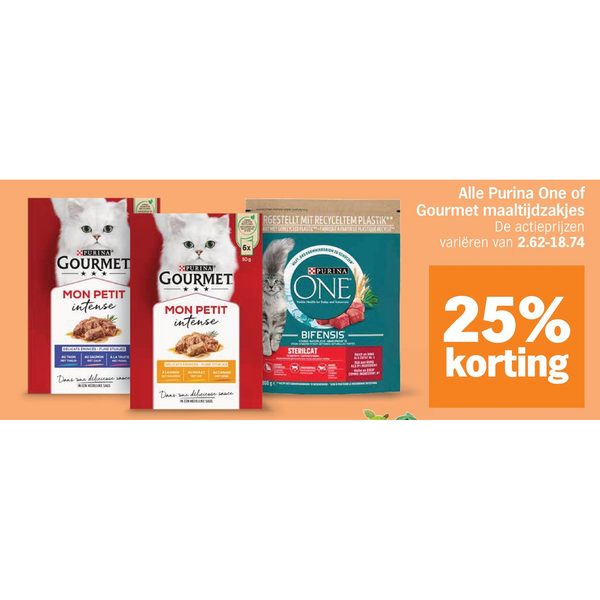 Purina Gourmet of One maaltijdzakjes