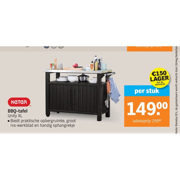 BBQ-tafel Unity XL