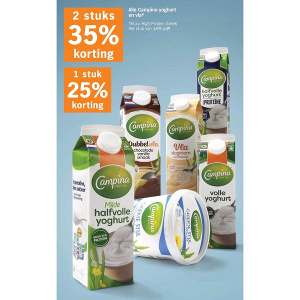 Alle Campina yoghurt en vla