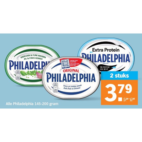 Alle Philadelphia 145-200 gram