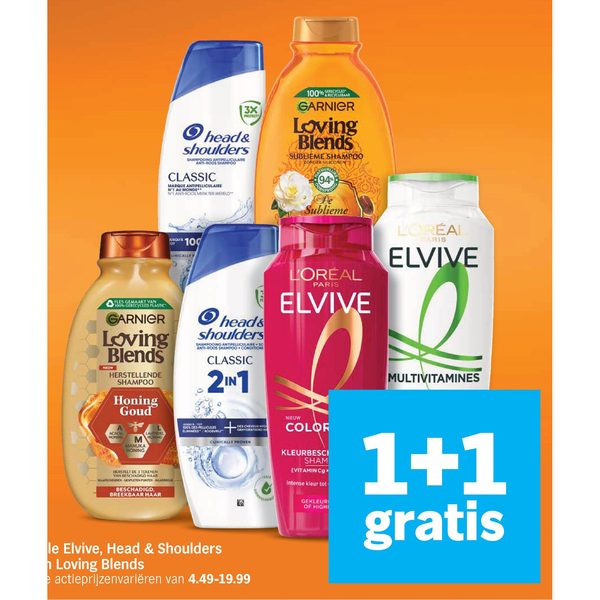 Alle Elvive, Head & Shoulders en Loving Blends