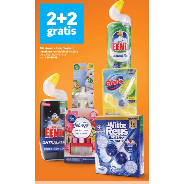 Alle A-merk toiletblokken, -reinigers en luchtverfrissers