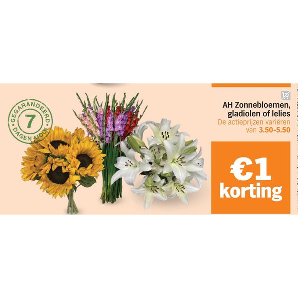 AH Zonnebloemen, gladiolen of lelies