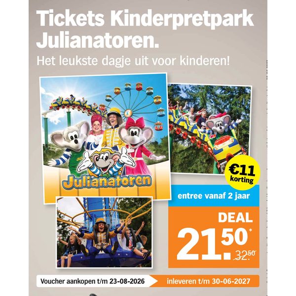 Tickets Kinderpretpark Julianatoren