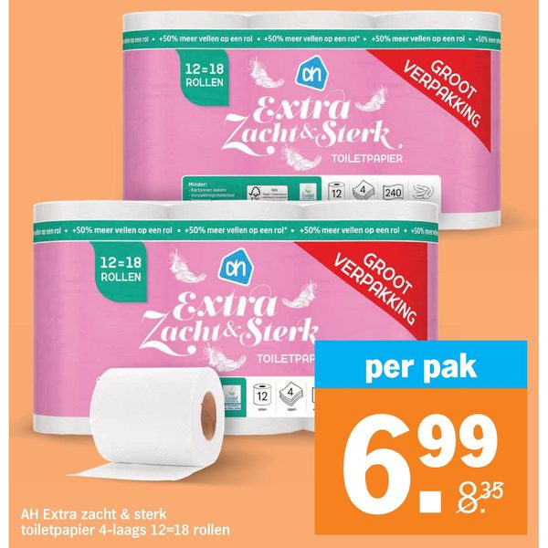 AH Extra zacht & sterk toiletpapier