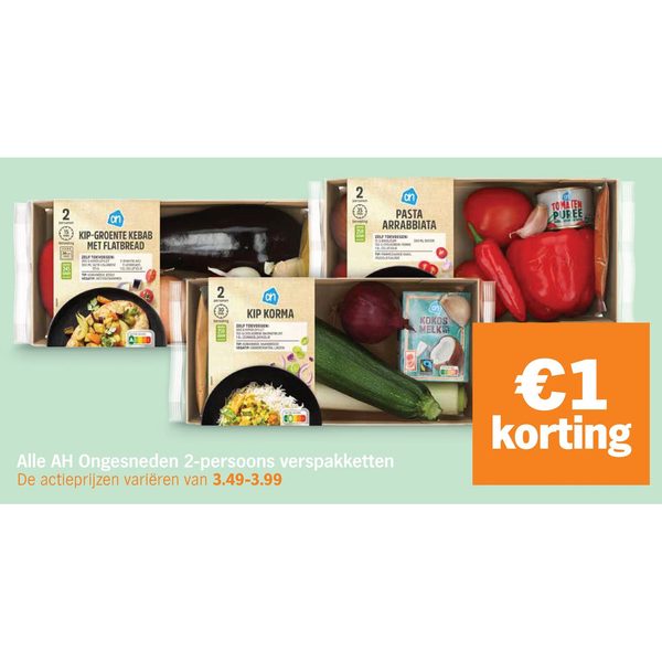 Ongesneden 2-persoons verspakketten