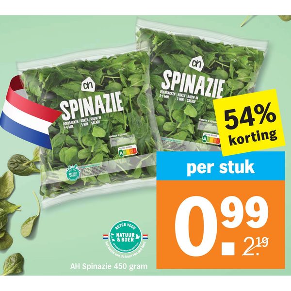 AH Spinazie 450 gram