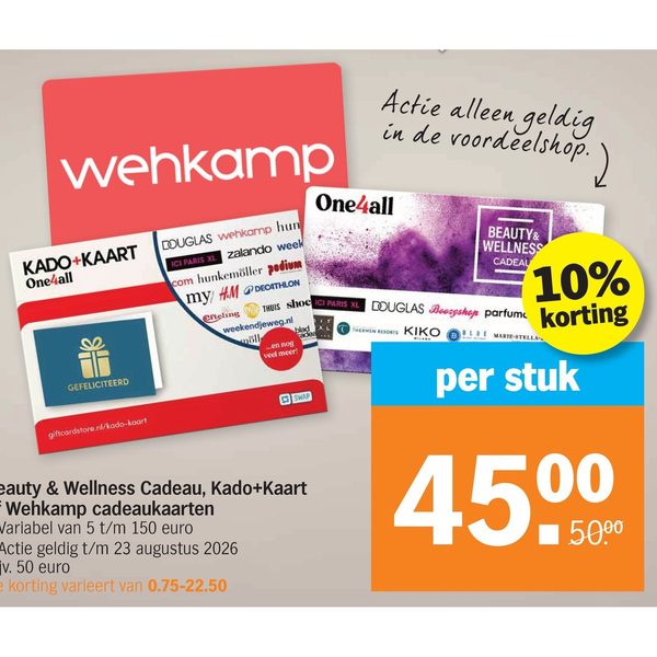 Beauty & Wellness Cadeau, Kado+Kaart of Wehkamp cadeaukaarten