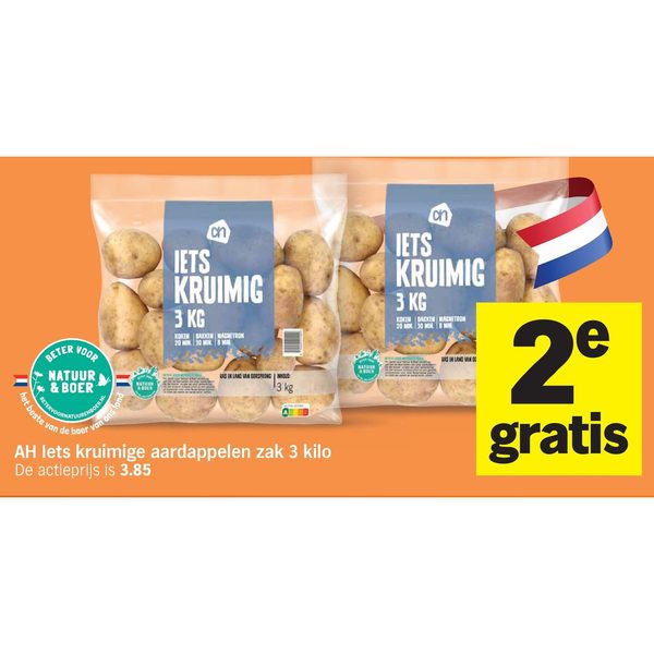 AH Iets kruimige aardappelen zak 3 kilo