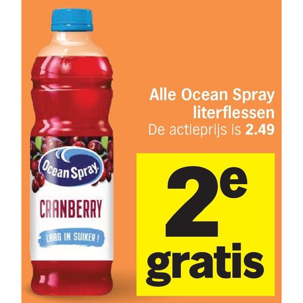 Ocean Spray literflessen