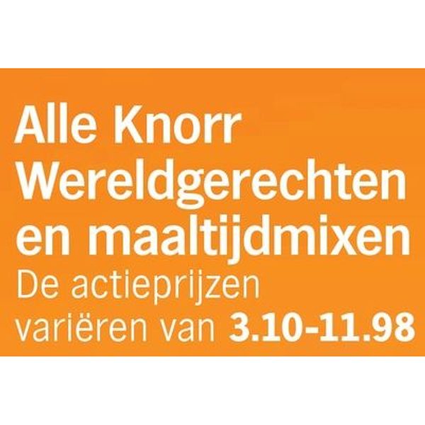 Knorr Wereldgerechten en maaltijdmixen