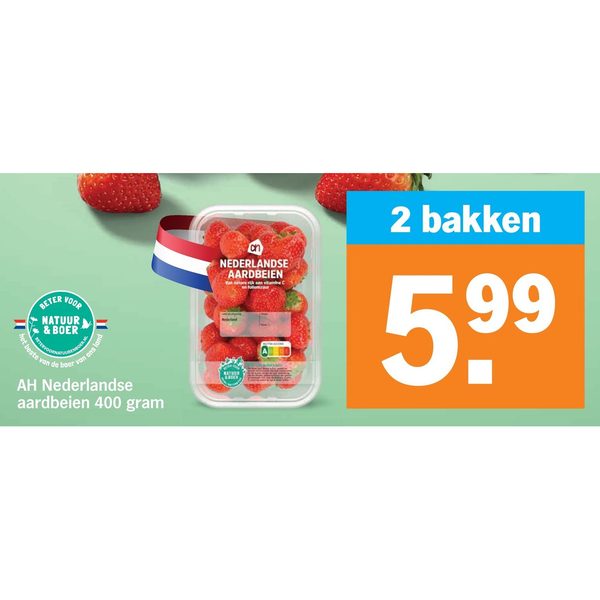 AH Nederlandse aardbeien 400 gram