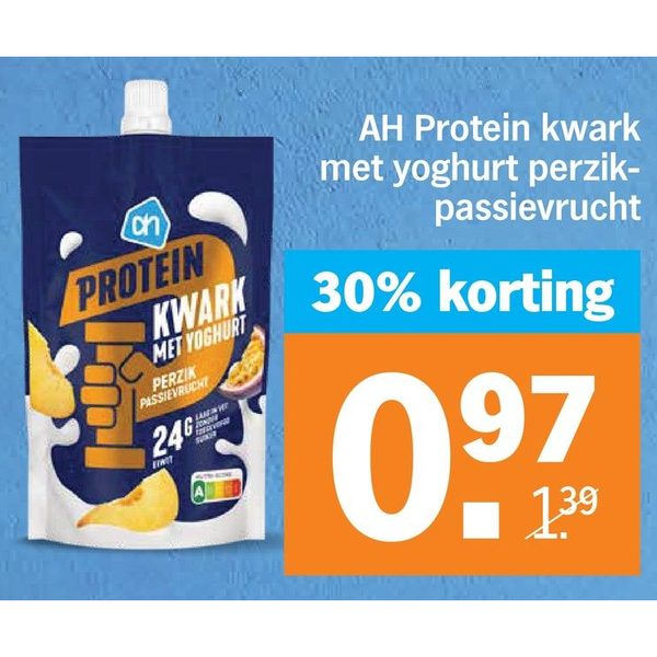 AH Protein kwark met yoghurt perzik-passievrucht