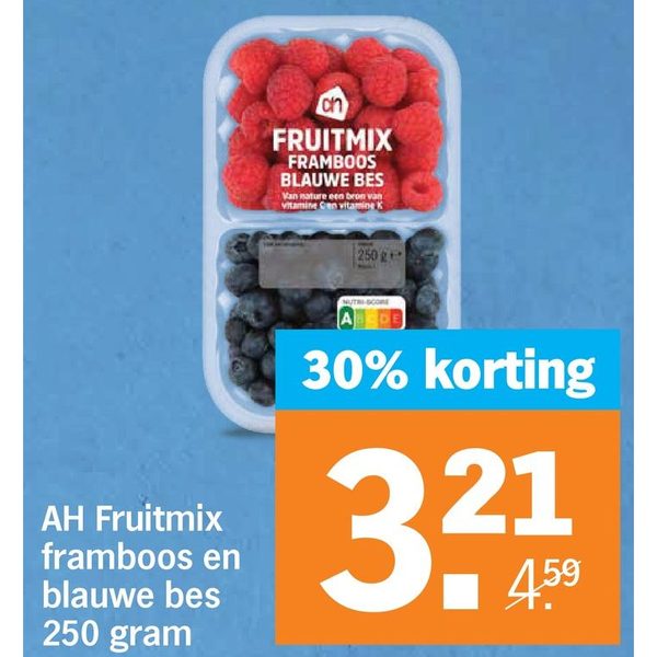 AH Fruitmix framboos en blauwe bes