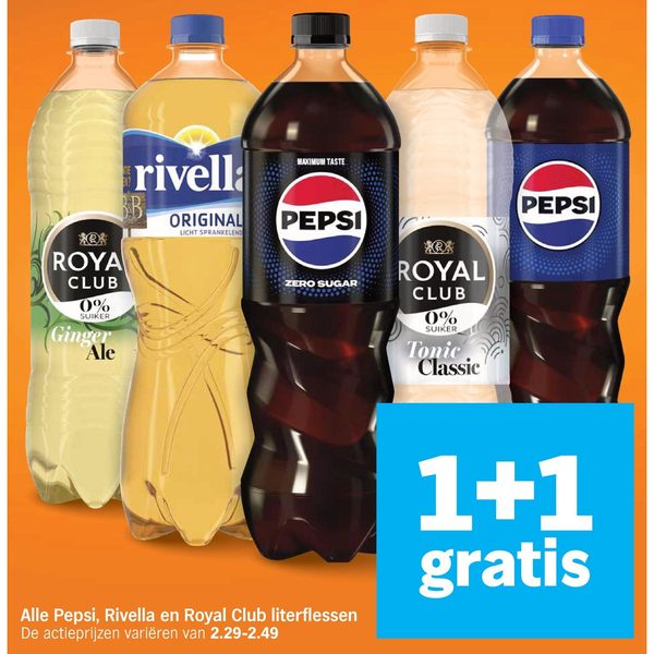 Pepsi, Rivella en Royal Club literflessen