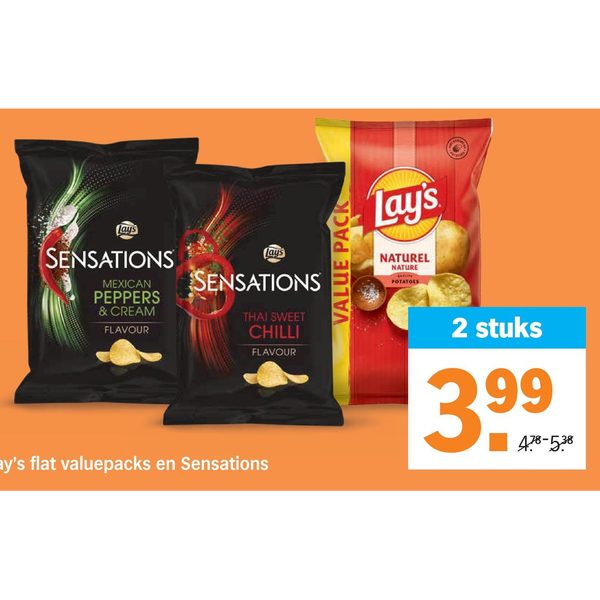 Lay's flat valuepacks en Sensations