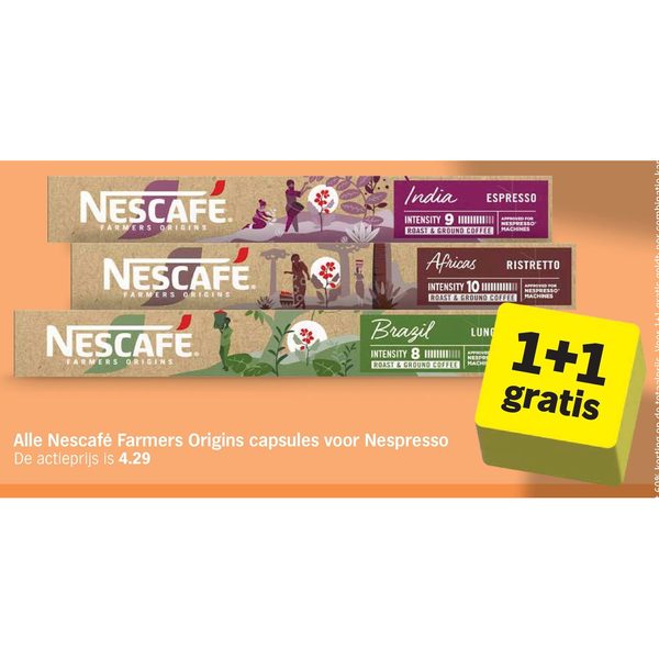 Alle Nescafé Farmers Origins capsules voor Nespresso