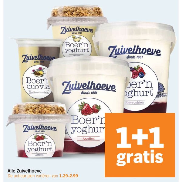 Zuivelhoeve Boer'n yoghurt/vla