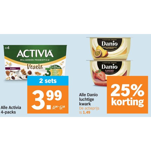 Activia 4-packs / Danio luchtige kwark