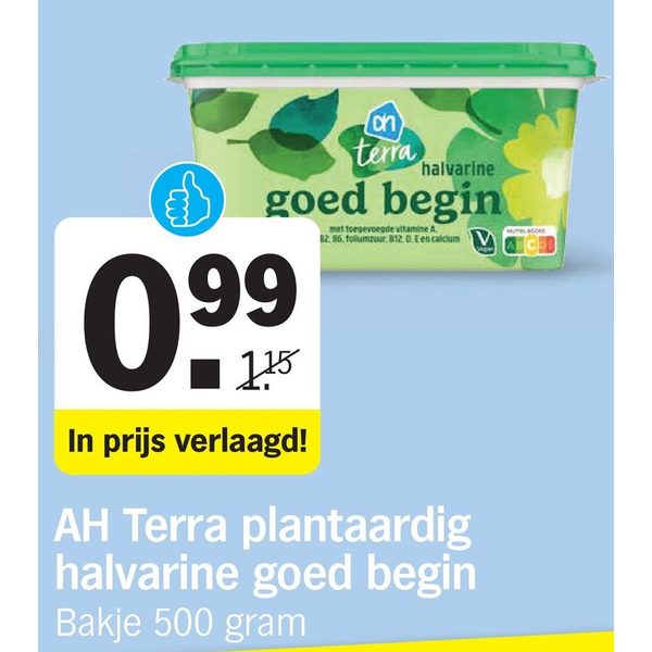 AH Terra plantaardig halvarine goed begin