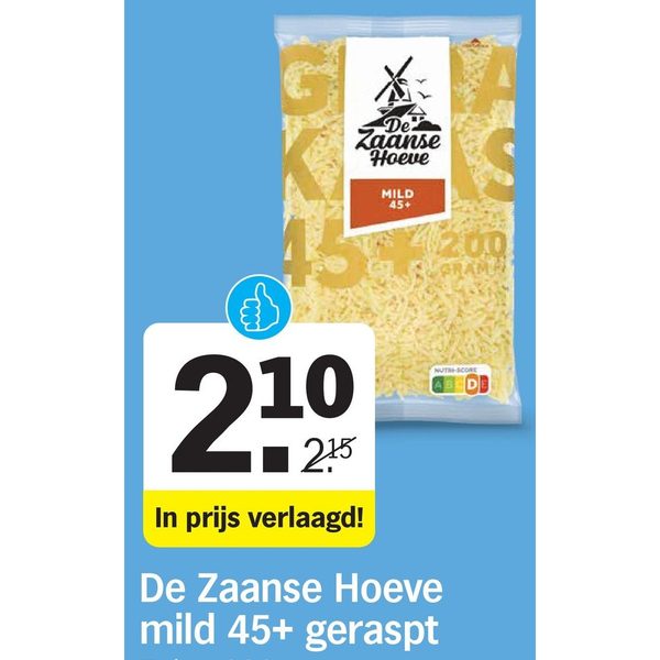 De Zaanse Hoeve mild 45+ geraspt
