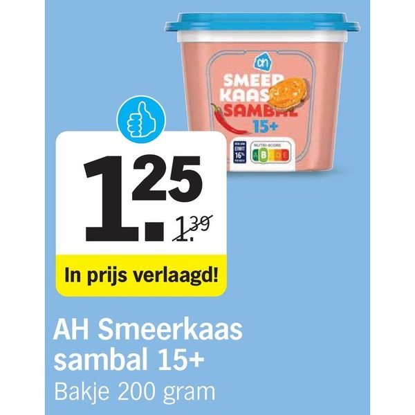 AH Smeerkaas sambal 15+