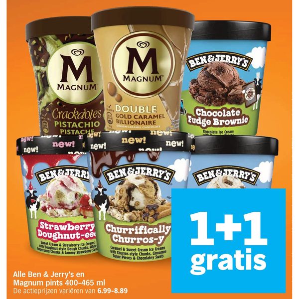 Ben & Jerry's en Magnum pints