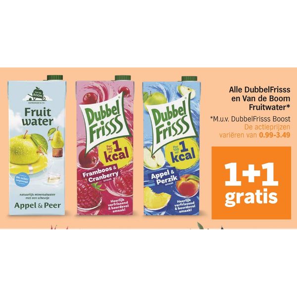DubbelFrisss en Van de Boom Fruitwater