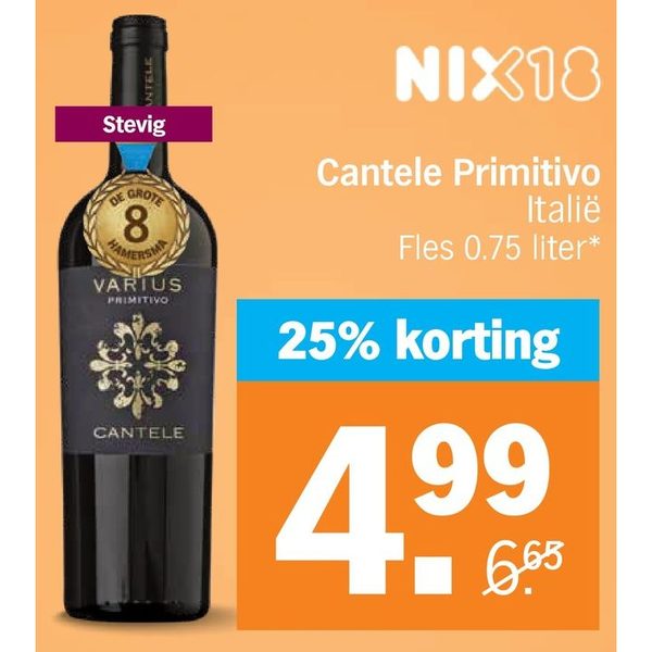 Cantele Primitivo Italië
