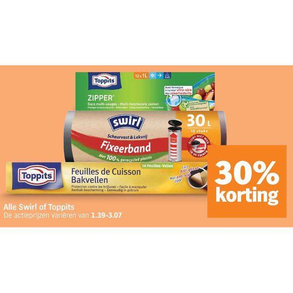 Swirl en Toppits huishoudartikelen