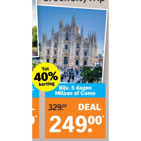 5-daagse treinreis Milaan of Como